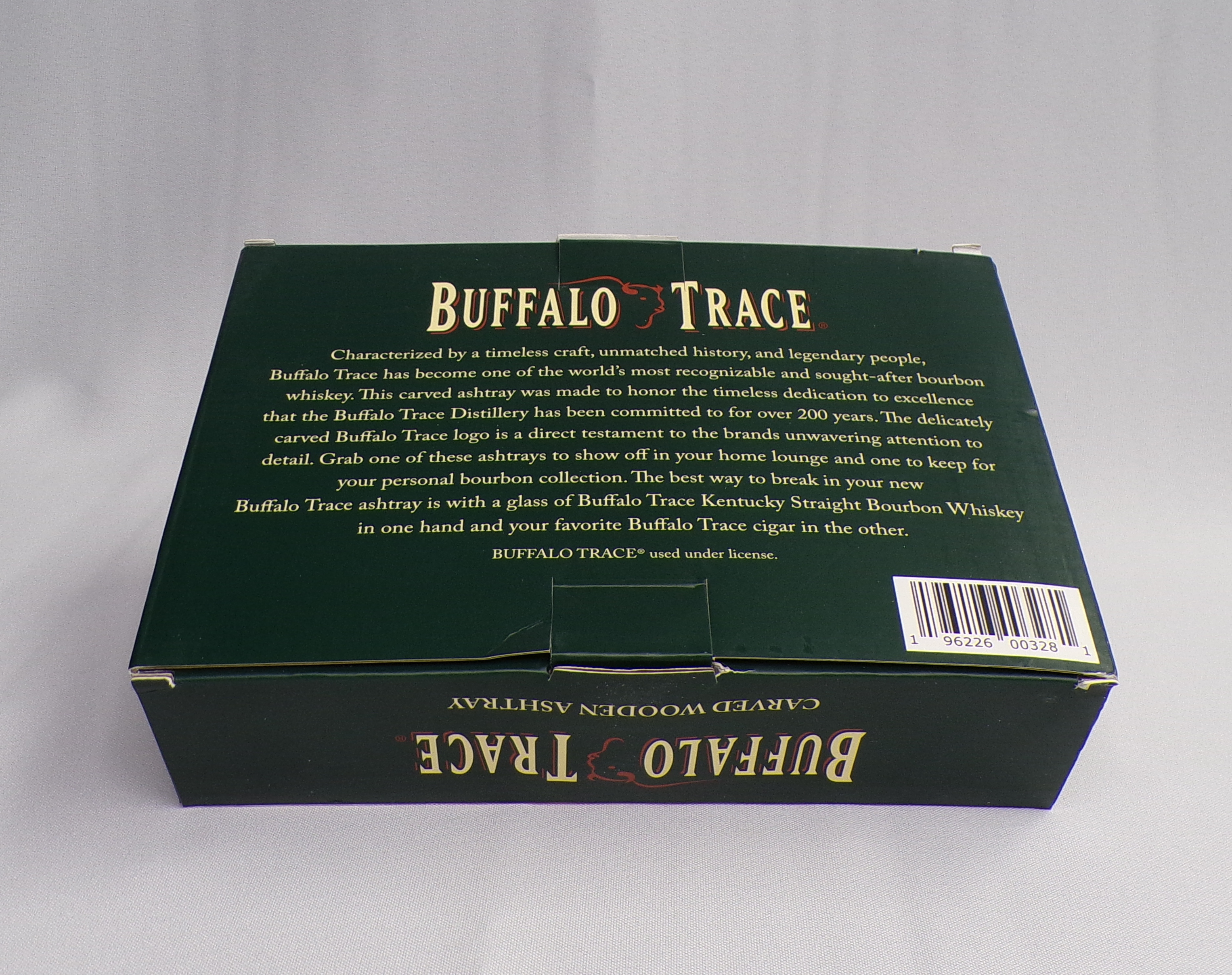 Buffalo Trace Carved Wooden Ashtray